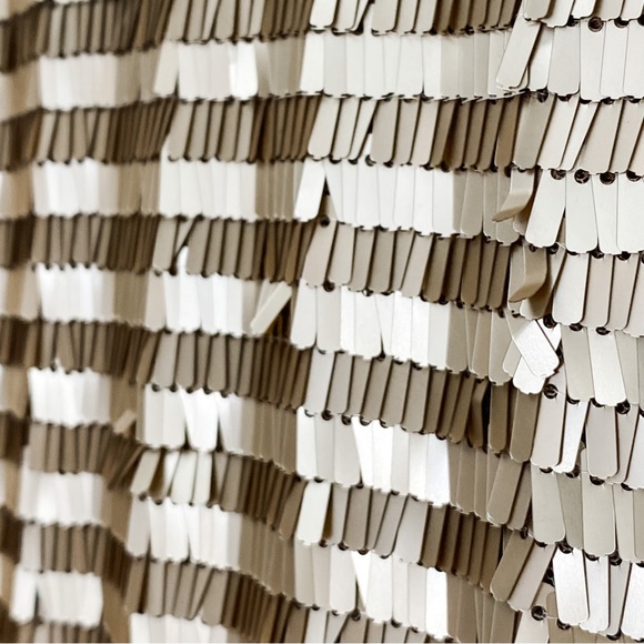 ANTHROPOLOGIE Maeve Natalia Pleated Gold Sequin Midi Skirt - Picture 15 of 15